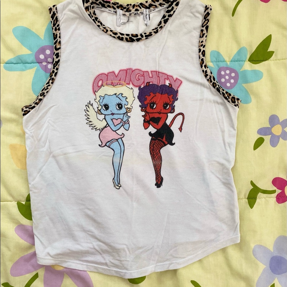 omighty devil angel betty bop tank